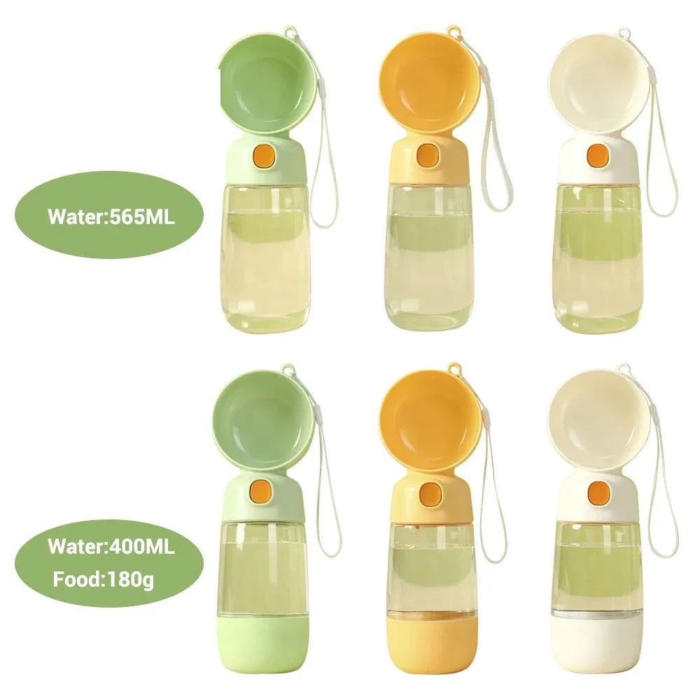Portable 2-in-1 Water Bottle & Feeder