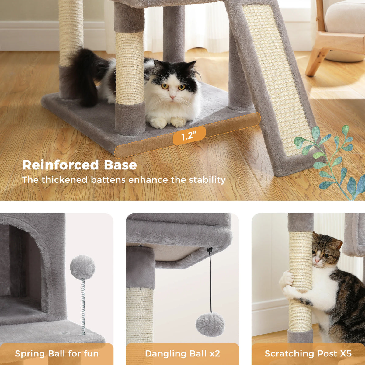Multi-Level Scratch Board Tree For Cats