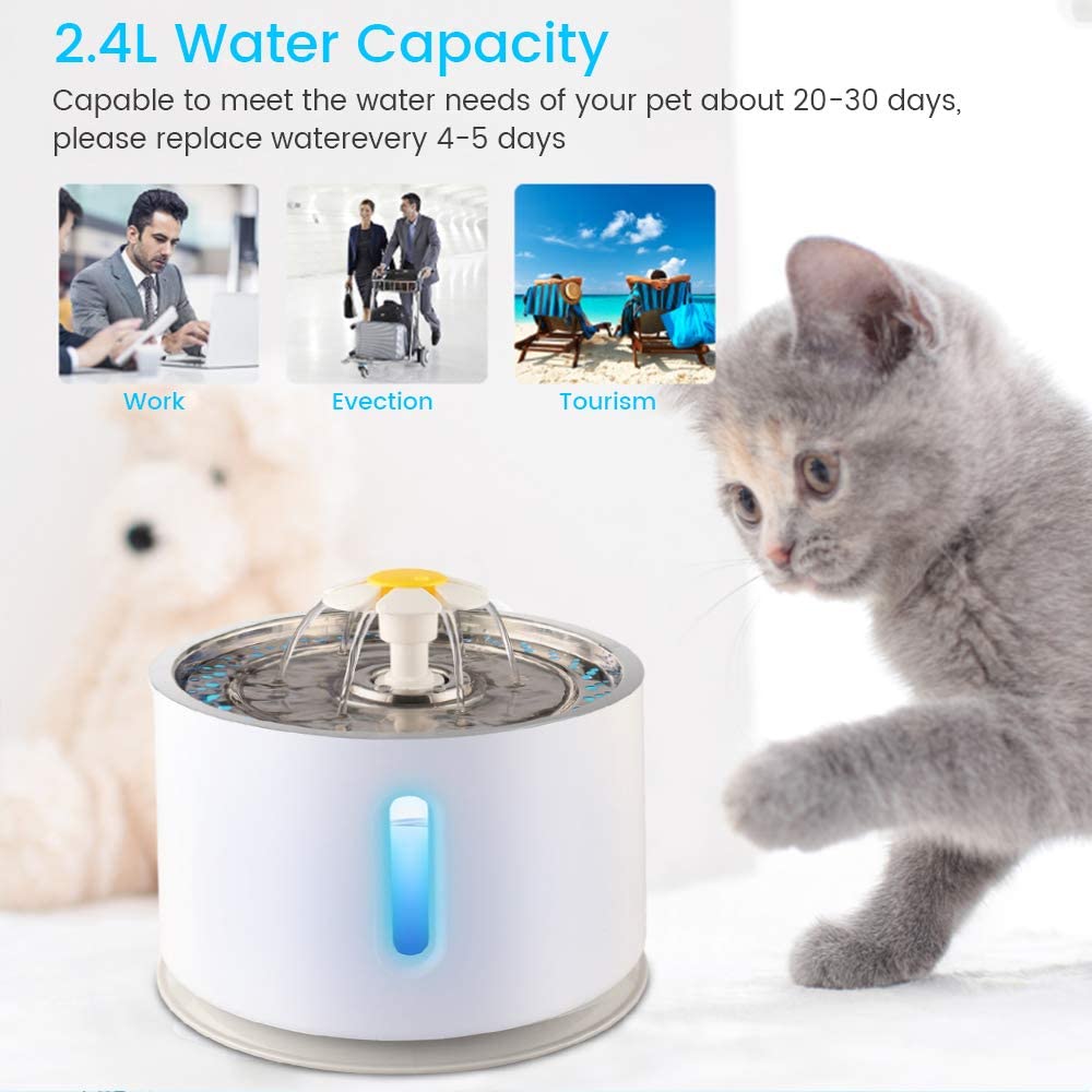 2.4L Automatic Cat Water Fountain Petritzy