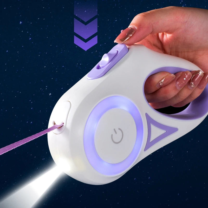 Automatic Retractable Dog Leash With LED