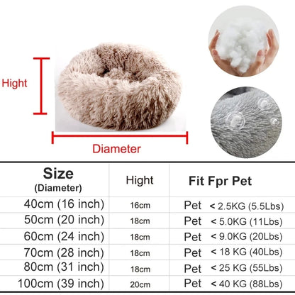 Donut Plush Beds for Dogs and Cats