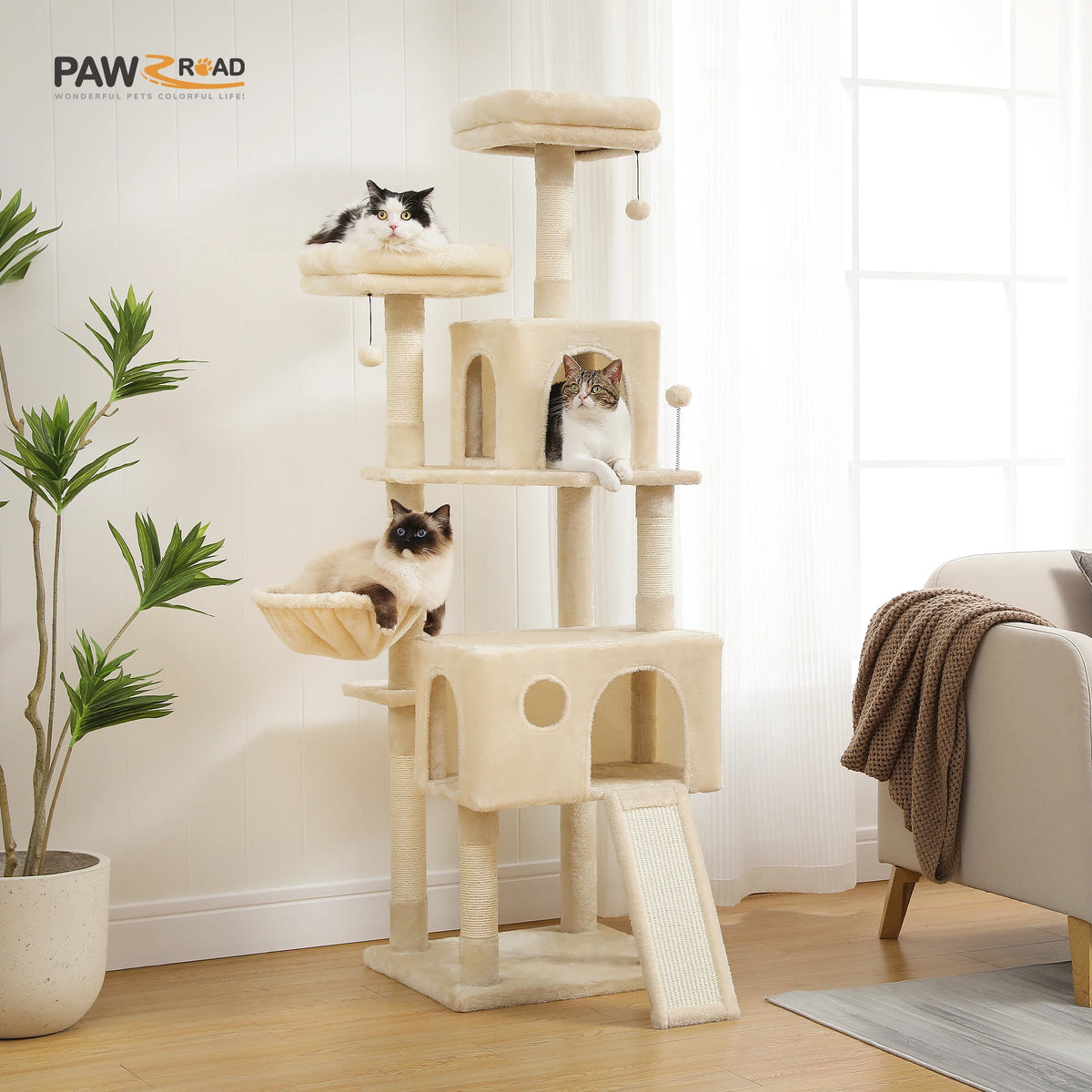 Multi-Level Scratch Board Tree For Cats
