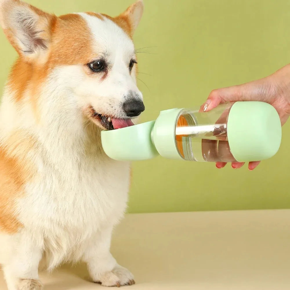 Portable 2-in-1 Water Bottle &amp; Feeder